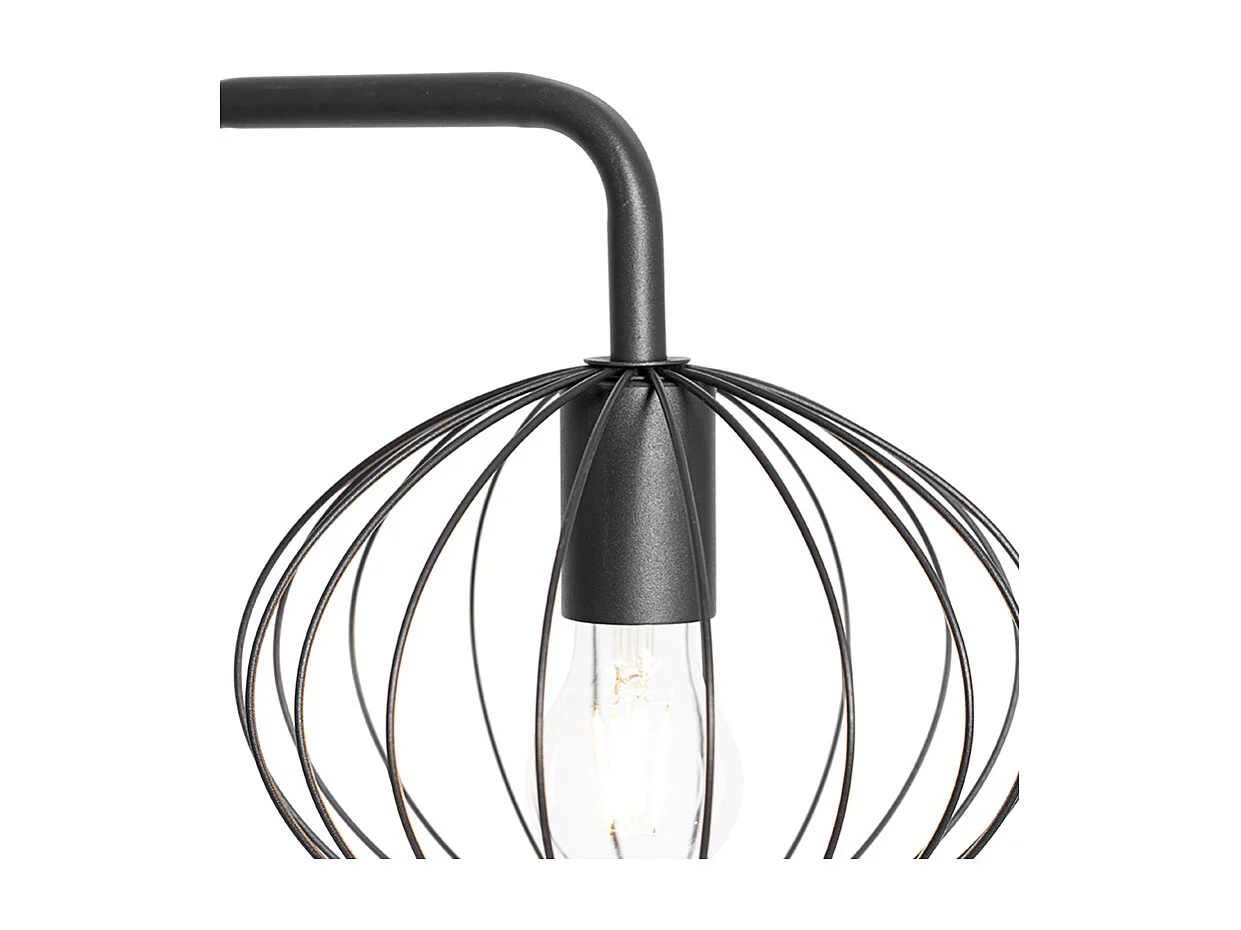 Lampadaire industriel noir 23 cm - Margarita