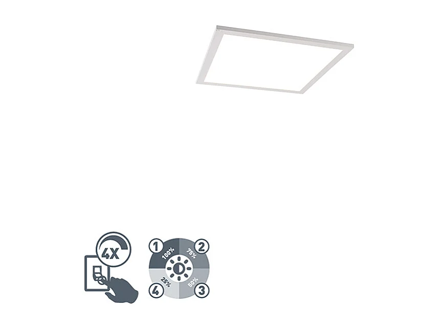 Plafonnier blanc 40 cm avec LED à 4 niveaux de luminosité - Liv