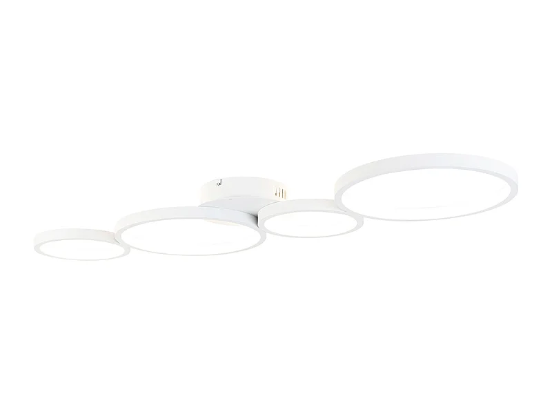 Plafonnier blanc avec LED dimmable en 3 étapes 4 lumières - Lupolo