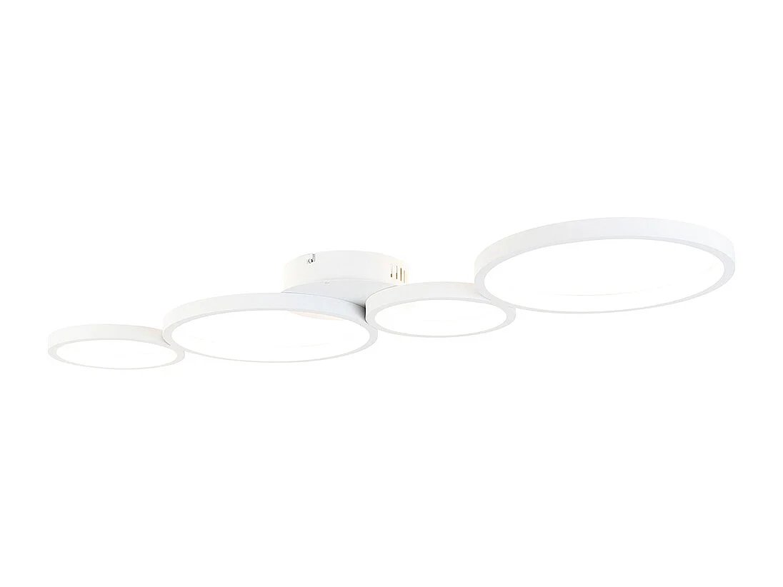 Plafonnier blanc avec LED dimmable en 3 étapes 4 lumières - Lupolo