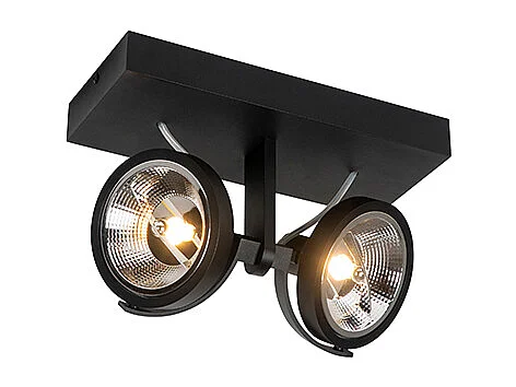 Spot moderne noir 2 lumières - Master 111