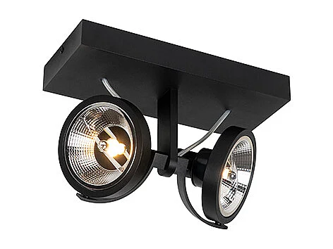 Spot moderne noir 2 lumières - Master 111