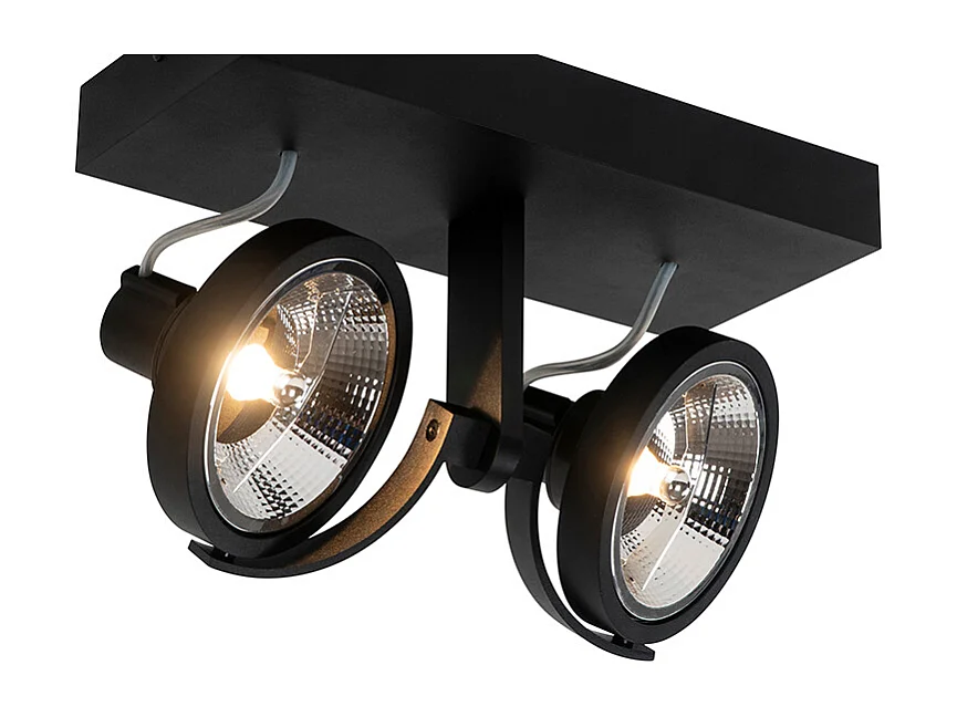 Spot moderne noir 2 lumières - Master 111