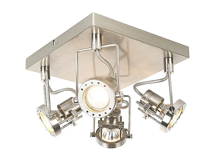 Projecteur industriel pivotant et inclinable en acier à 4 lumières - Suplux