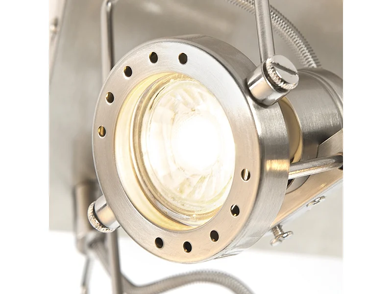 Projecteur industriel pivotant et inclinable en acier à 4 lumières - Suplux