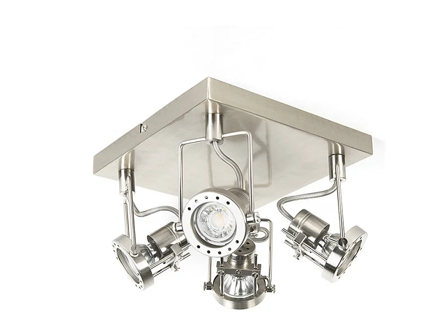 Projecteur industriel pivotant et inclinable en acier à 4 lumières - Suplux