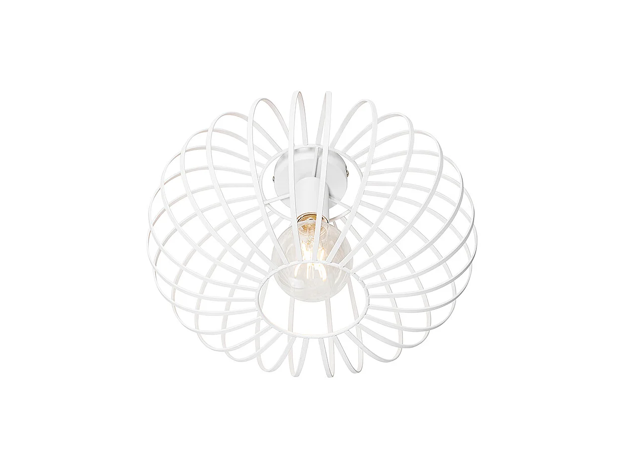 Plafonnier design blanc 39 cm - Johanna