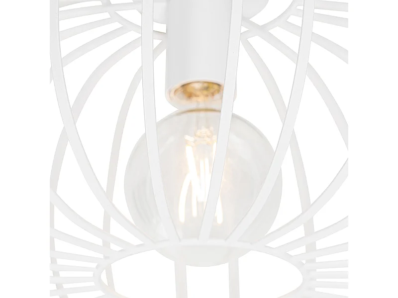 Plafonnier design blanc 39 cm - Johanna