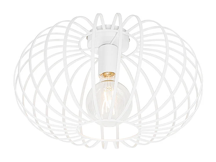 Plafonnier design blanc 39 cm - Johanna