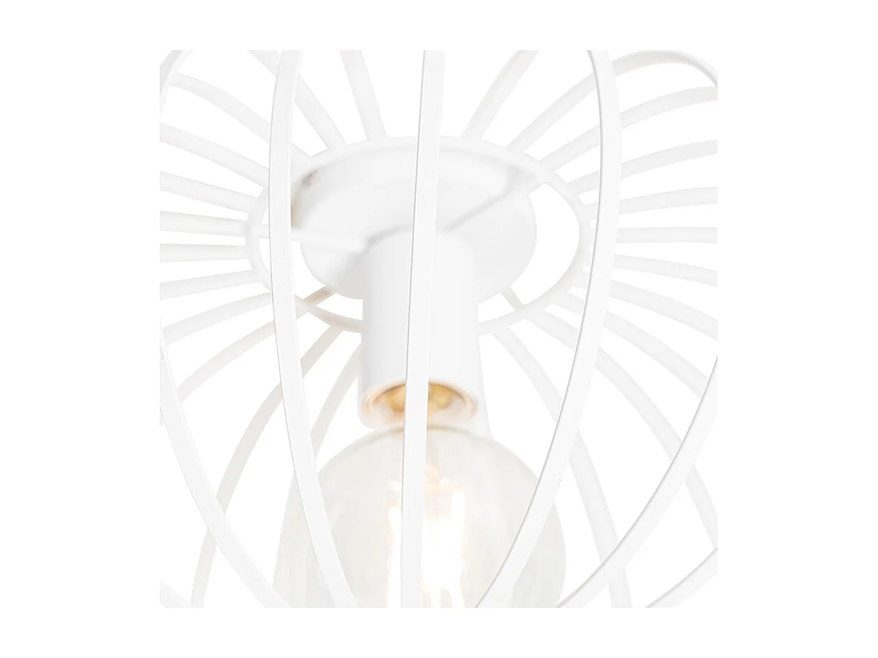 Plafonnier design blanc 39 cm - Johanna