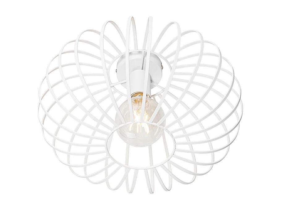 Plafonnier design blanc 39 cm - Johanna