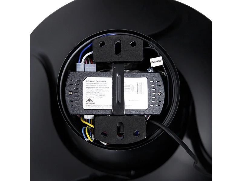 Ventilateur de plafond noir avec télécommande 5 lumières - Gaiola