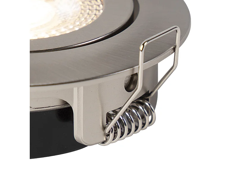 Lot de 5 spots encastrés modernes en acier avec LED à intensité variable 3 niveaux - Mio