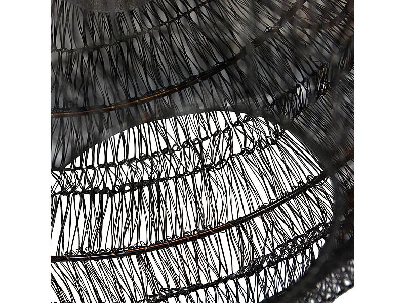 Plafonnier oriental noir 45 cm - Vadi