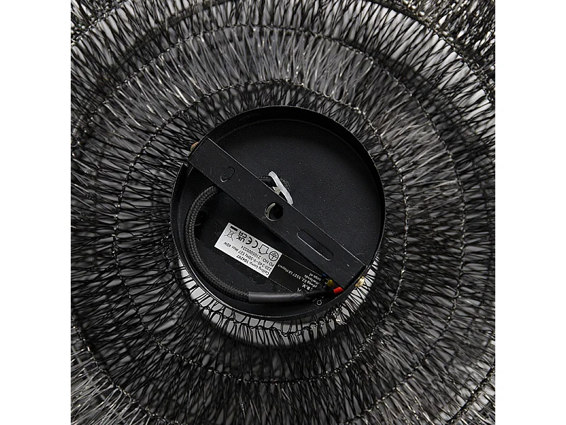 Plafonnier oriental noir 45 cm - Vadi