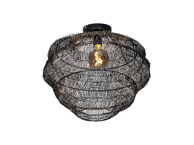 Plafonnier oriental noir 45 cm - Vadi