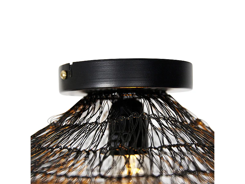 Plafonnier oriental noir 45 cm - Vadi