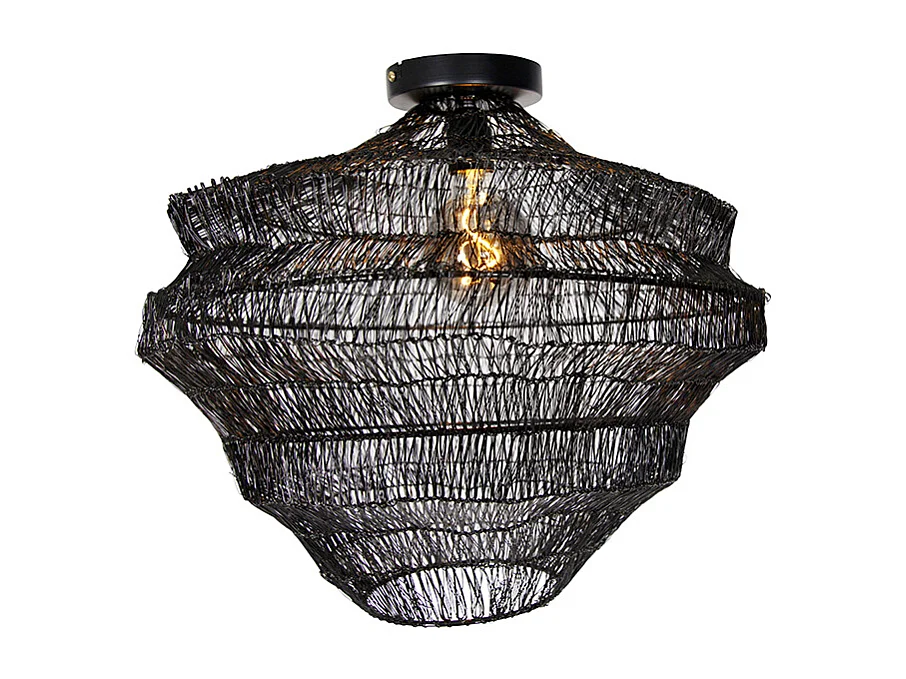 Plafonnier oriental noir 45 cm - Vadi