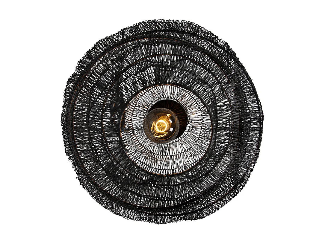 Plafonnier oriental noir 45 cm - Vadi