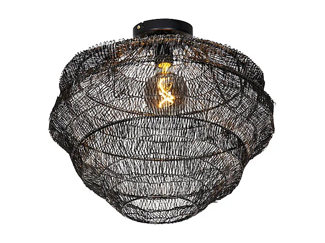 Plafonnier oriental noir 45 cm - Vadi