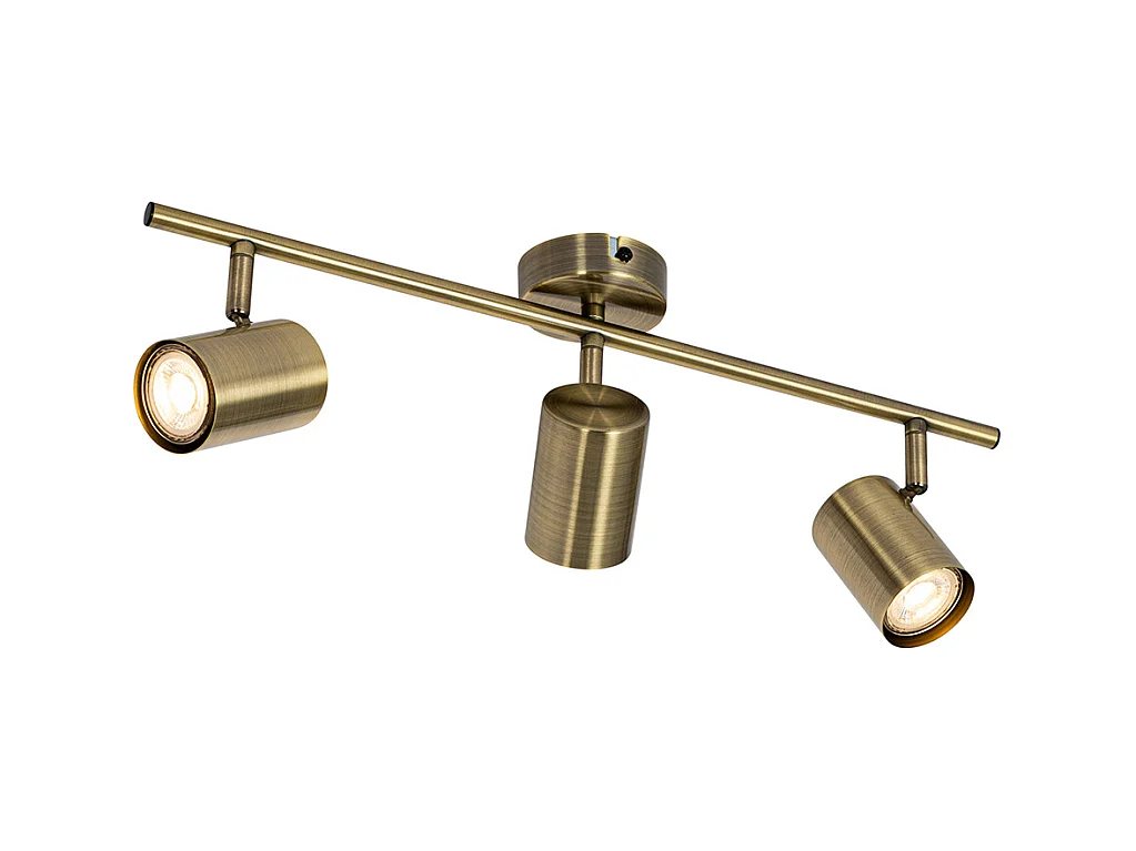 Spot moderne bronze inclinable 3 lumières - Jeana