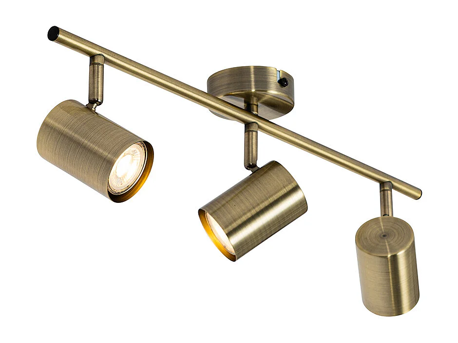 Spot moderne inclinable bronze 3 lumières - Jeana