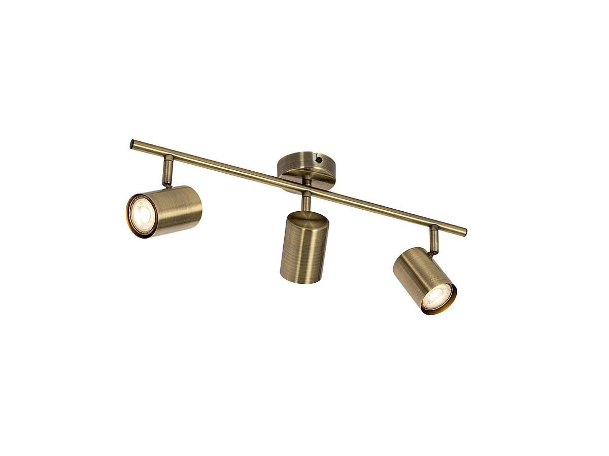 Spot moderne inclinable bronze 3 lumières - Jeana