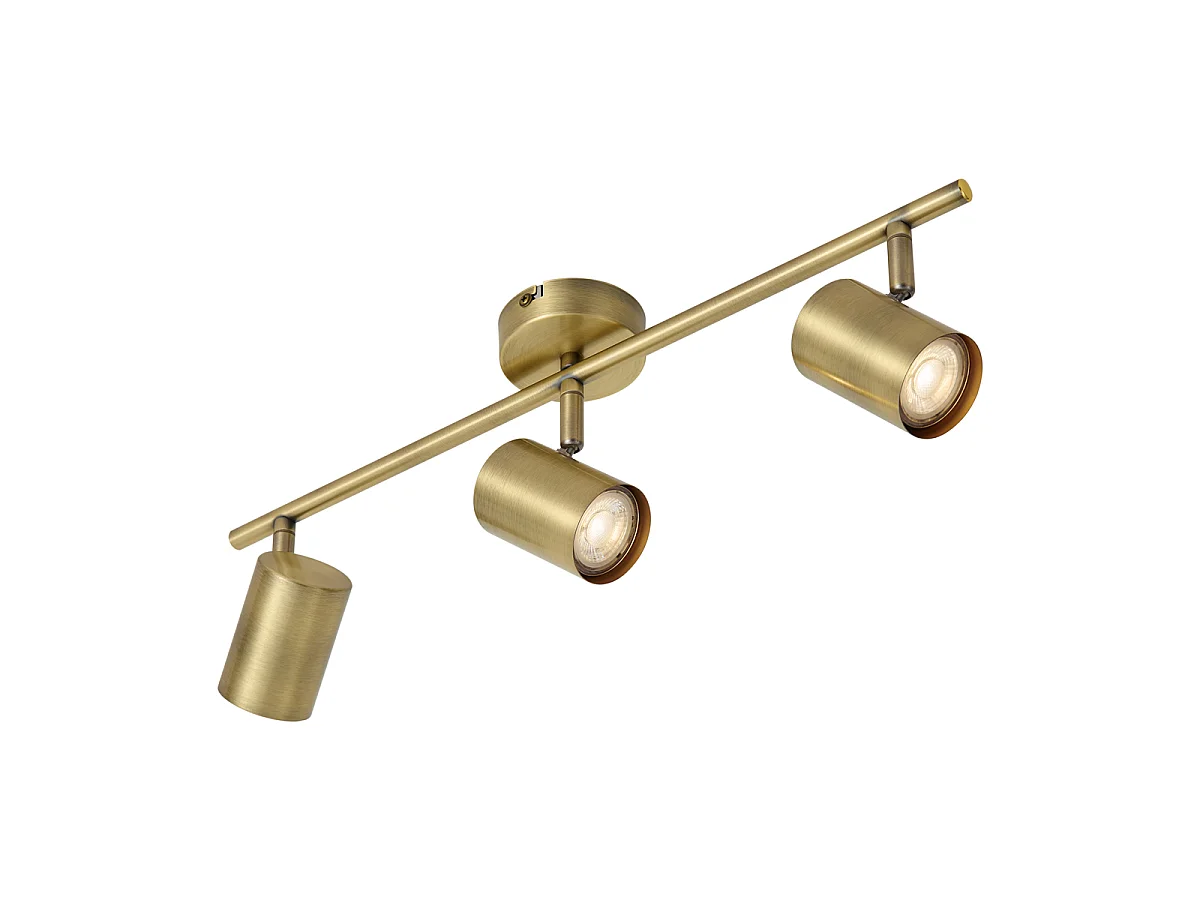 Spot moderne inclinable bronze 3 lumières - Jeana
