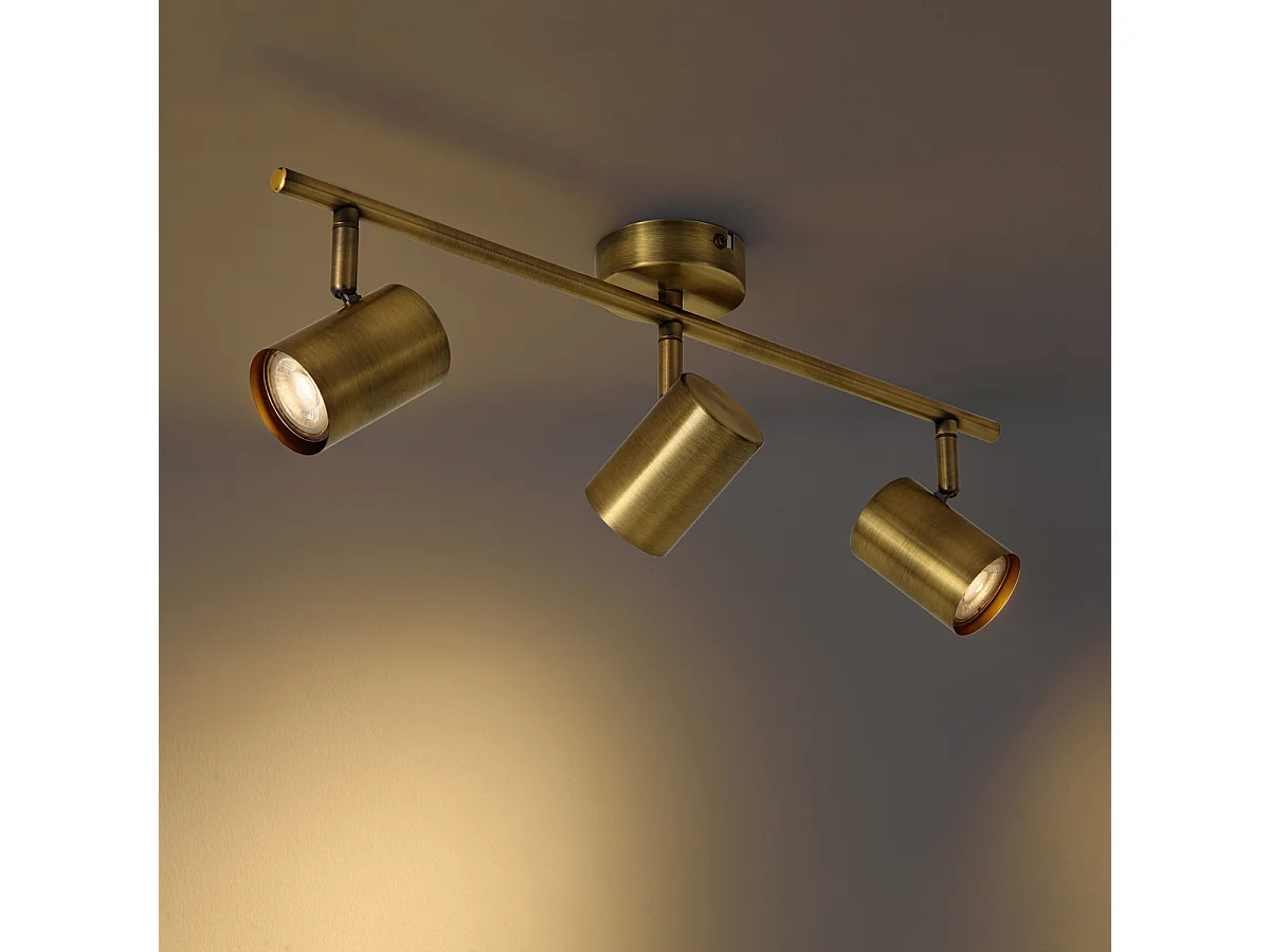 Spot moderne inclinable bronze 3 lumières - Jeana