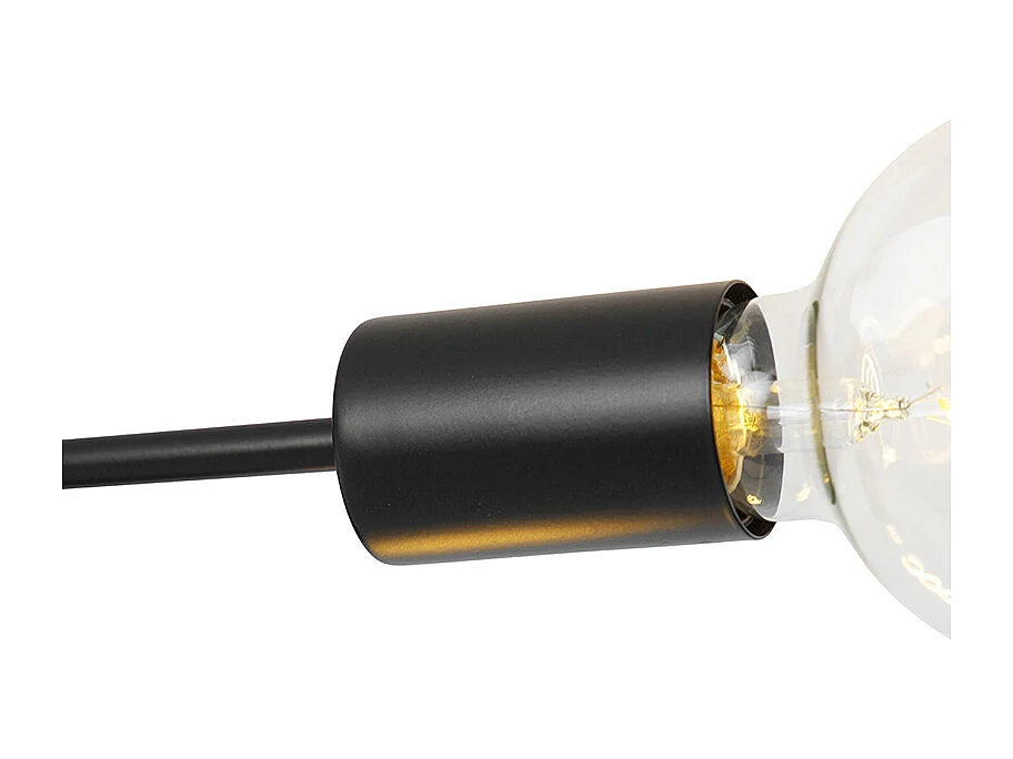 Plafonnier design noir 6 lumières - Sputnik