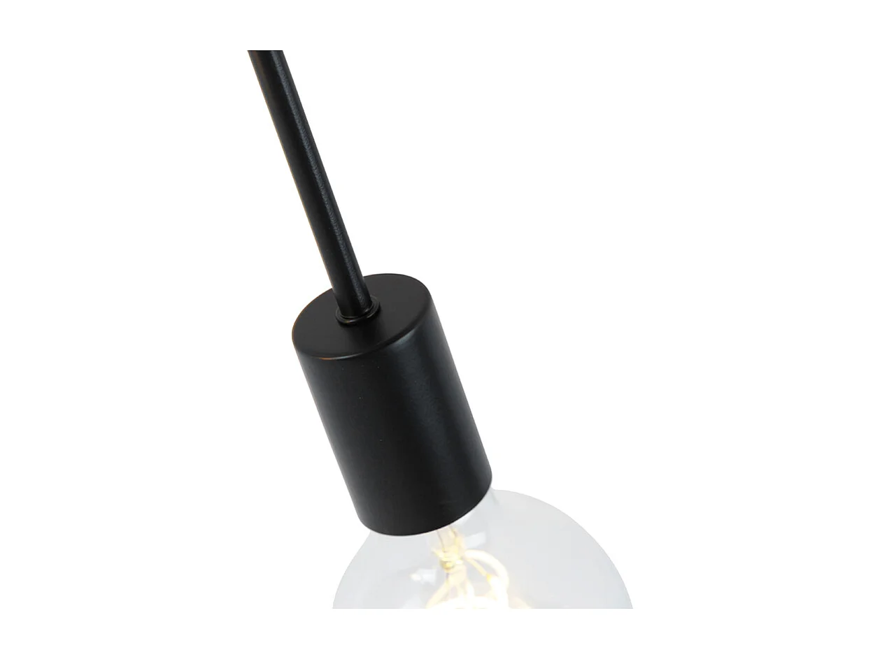 Plafonnier design noir 6 lumières - Sputnik