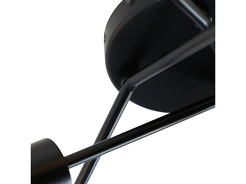 Plafonnier design noir 6 lumières - Sputnik