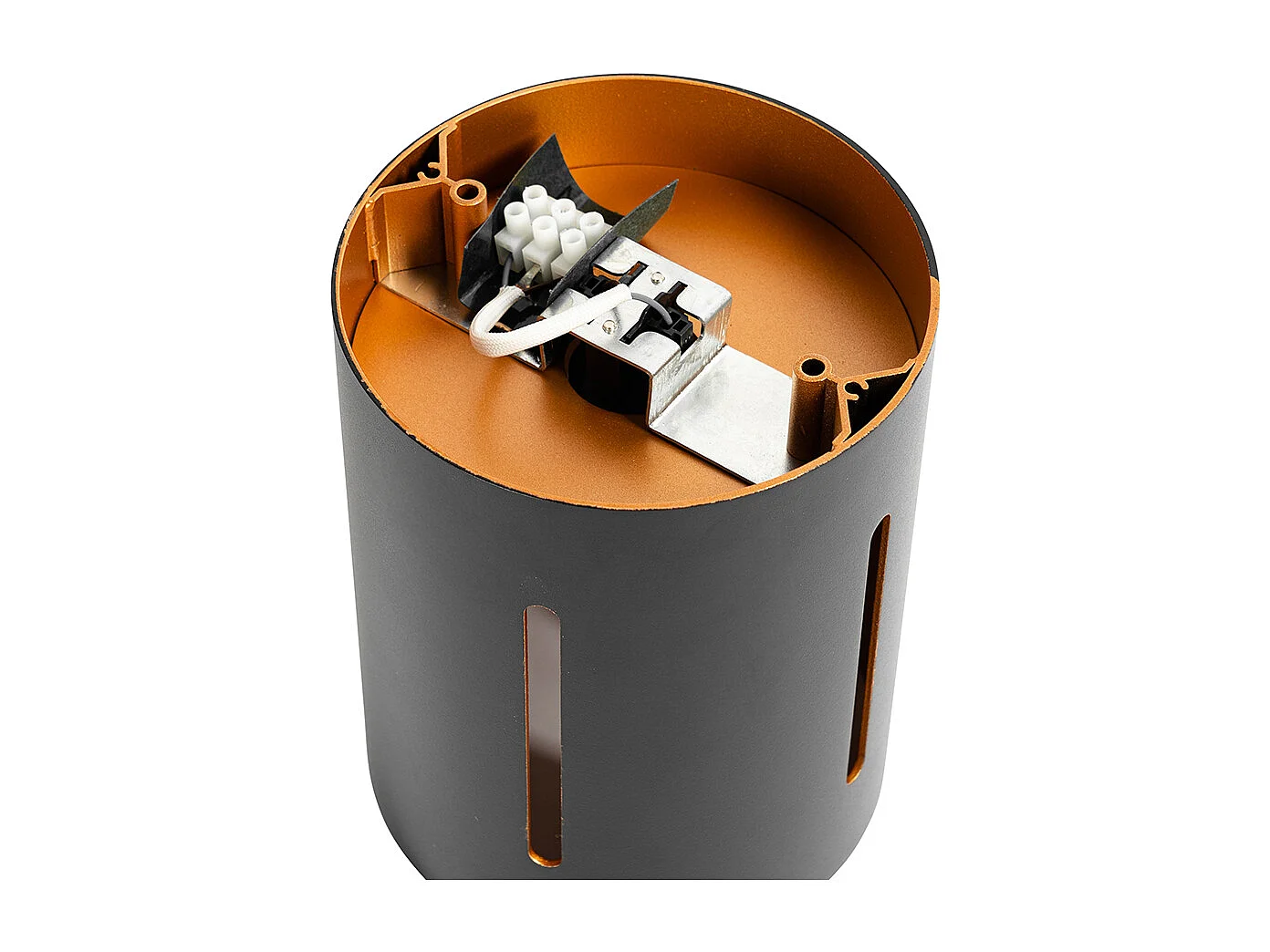 Plafonnier design noir avec intérieur doré - Yana