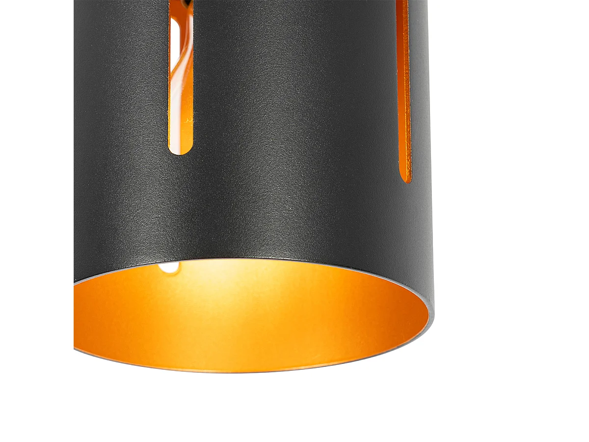Plafonnier design noir avec intérieur doré - Yana