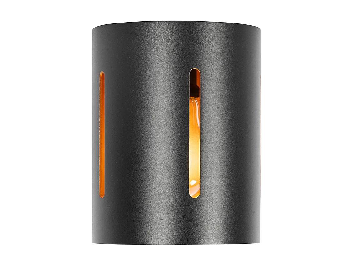 Plafonnier design noir avec intérieur doré - Yana