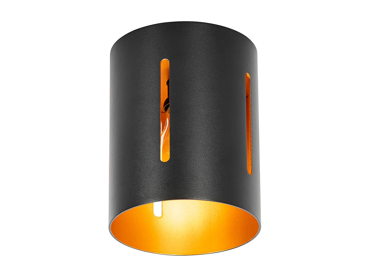 Plafonnier design noir avec intérieur doré - Yana