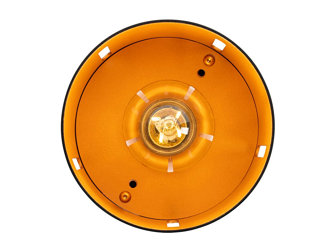 Plafonnier design noir avec intérieur doré - Yana