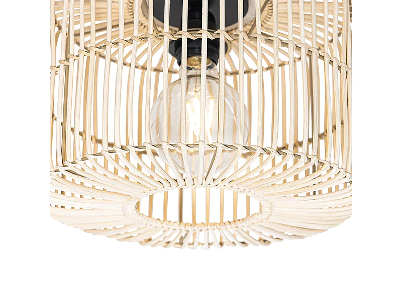 Plafonnier oriental en rotin - Maud