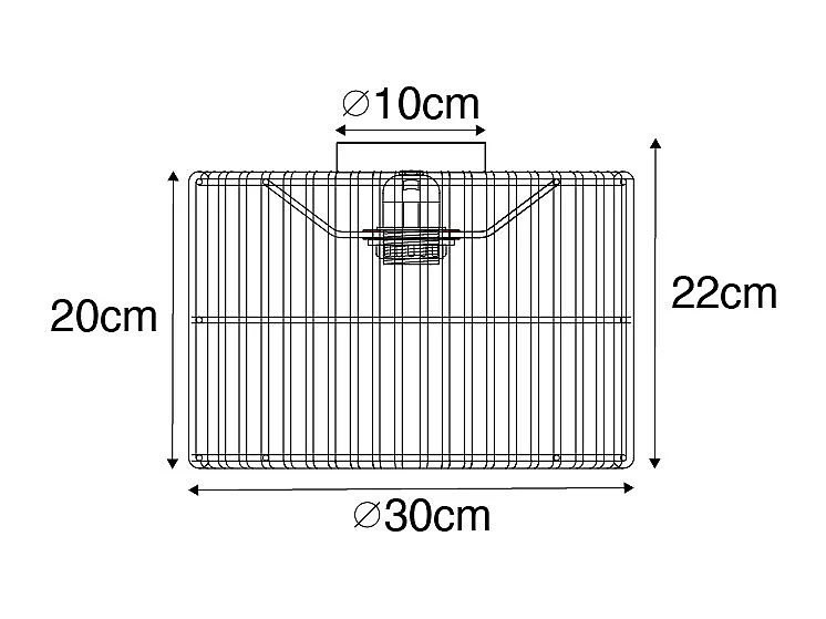 Plafonnier oriental en rotin - Maud