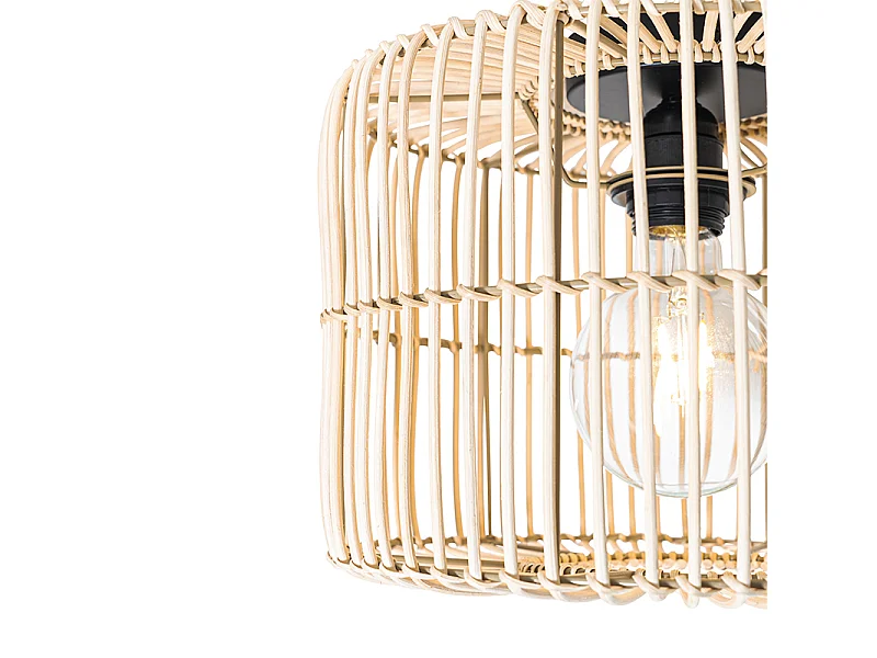 Plafonnier oriental en rotin - Maud