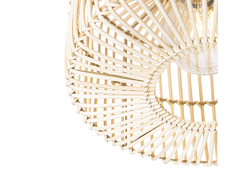 Plafonnier oriental en rotin - Maud