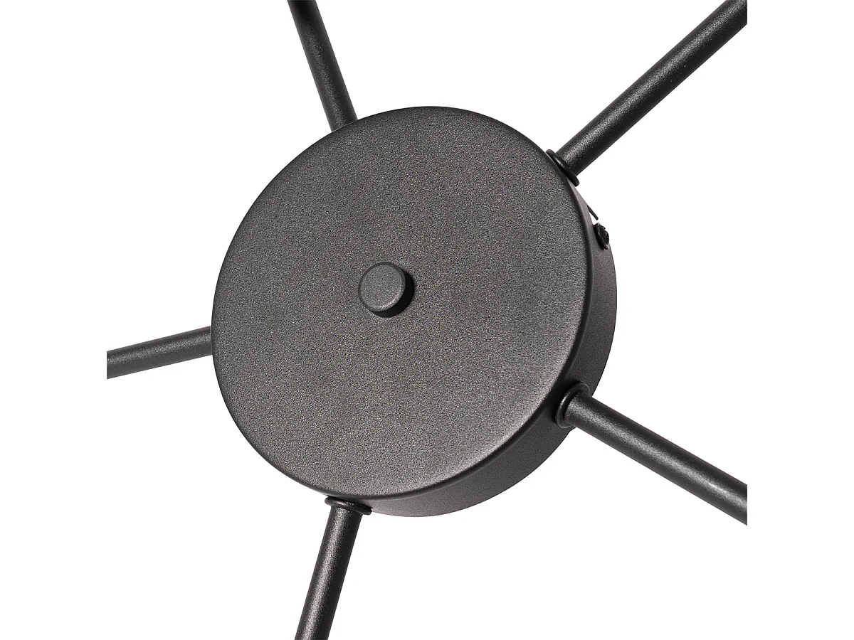 Plafonnier noir avec intérieur doré 5 lumières - Multidrum