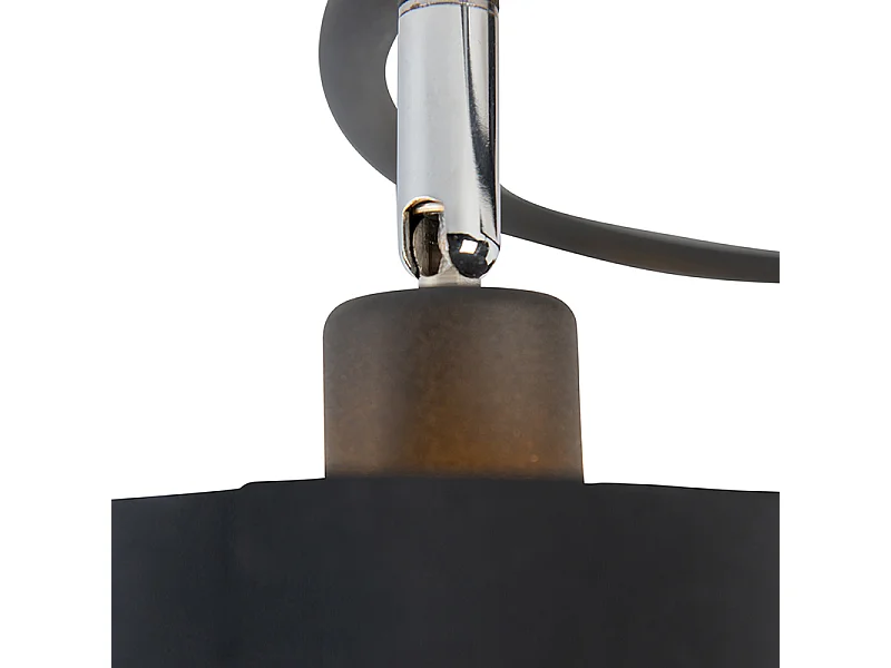 Plafonnier moderne noir 3 lumières - Lofty