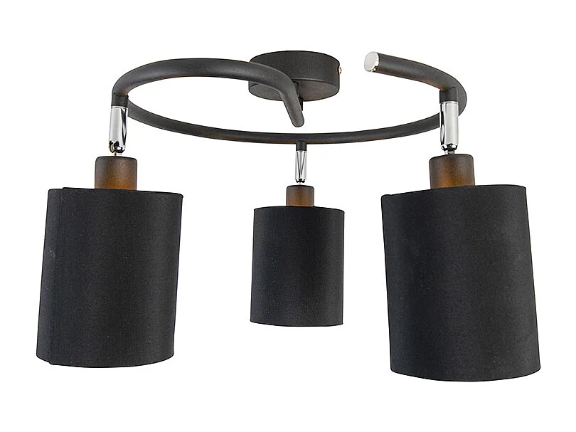 Plafonnier moderne noir 3 lumières - Lofty