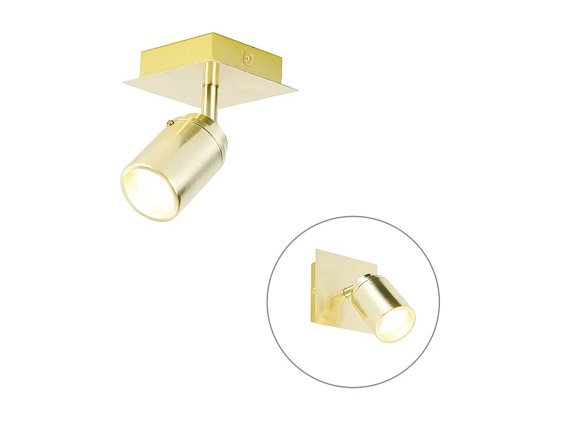 Spot de salle de bain moderne en laiton carré IP44 - Ducha