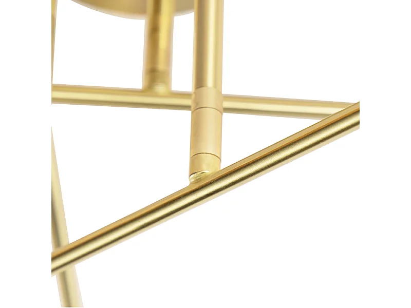 Plafonnier industriel laiton 6 lumières - Sydney