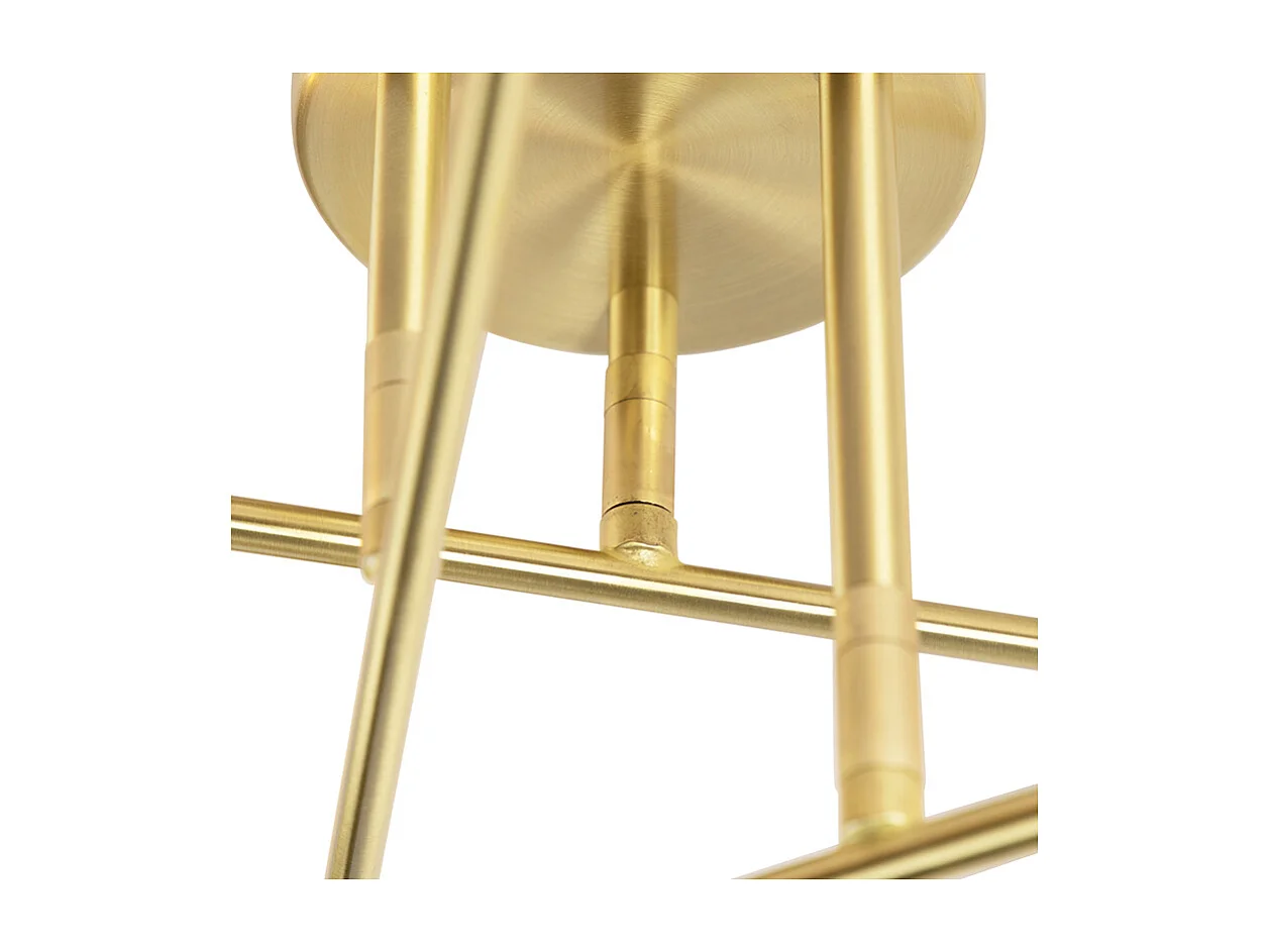 Plafonnier industriel laiton 6 lumières - Sydney