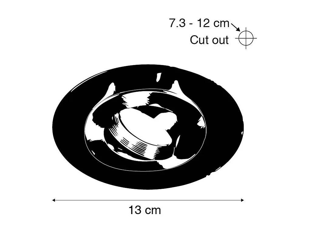 Spot encastré rond en acier orientable avec bague de remplissage - Edu