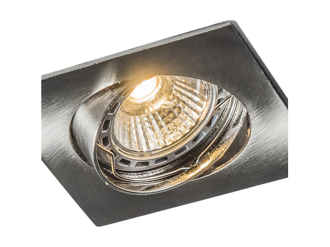 Ensemble de 10 spots inclinables modernes en acier encastré - Edu