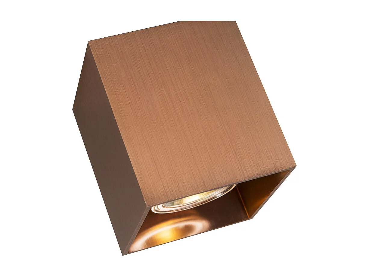 Spot en saillie design cuivre GU10 50mm - Qubo